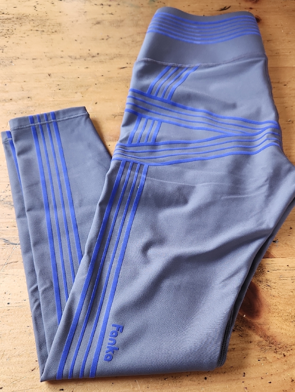 Fanka Cloud Gray/Aurora Violet PowerBand Resistance Leggings, Size XL (12-14)
